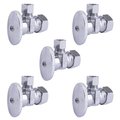 Hausen 1/2 in. Nom Comp Inlet x 3/8 in. OD Comp Outlet 1/4-Turn Angle Valve, 5PK HA-SS103-5